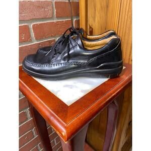 Men's ECCO Fusion Lace Comfort Leather Shoes Black  Size 10M